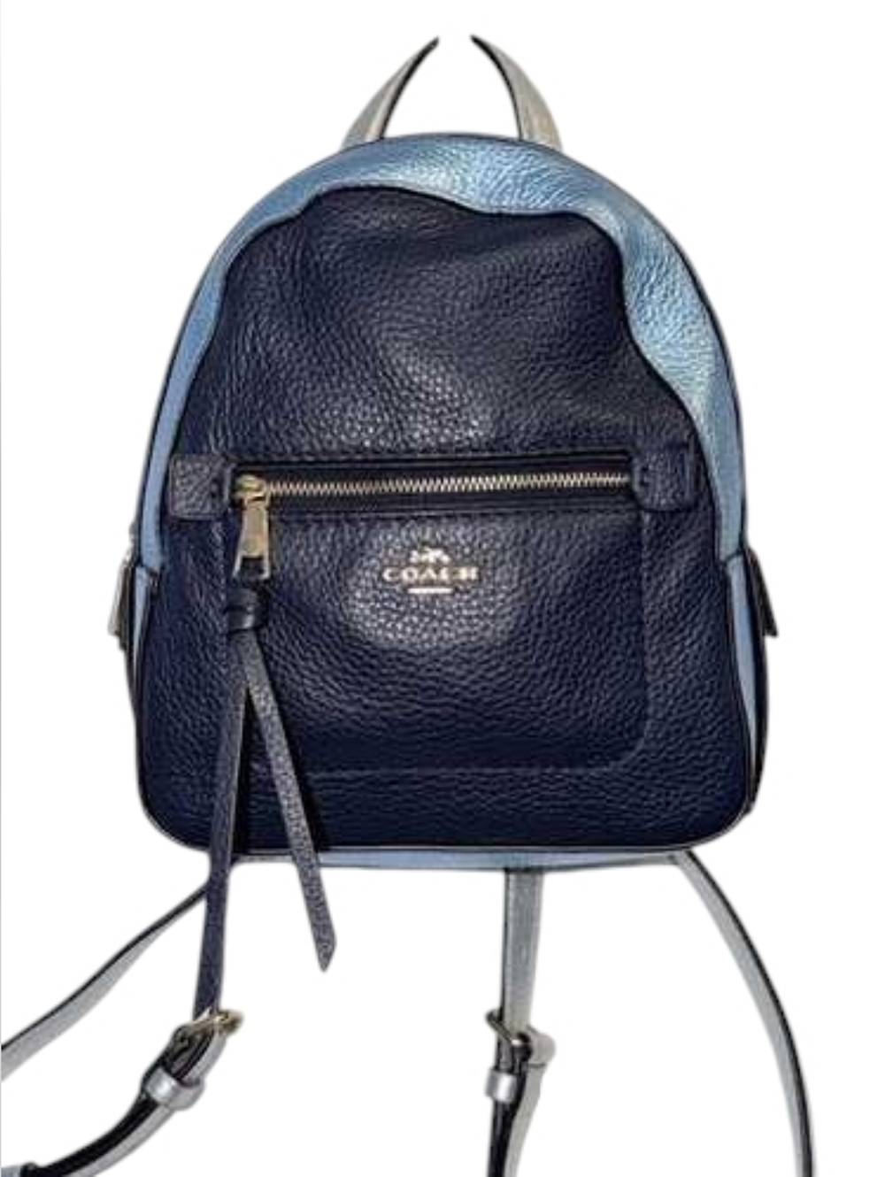 Coach Andi Backpack In Colour Block Metallic Midnight Blue